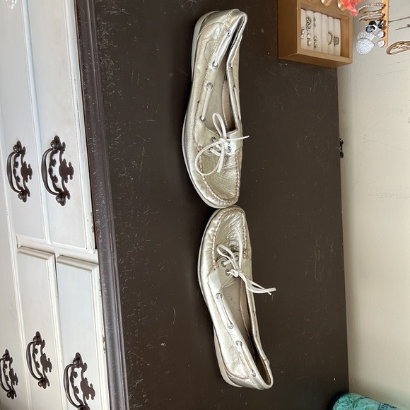 Gold metallic sperry boat shoes - Picture 4 of 6